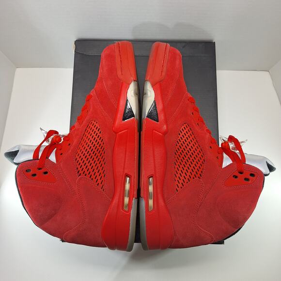 Air Jordan 5 Retro Mens 12 Red Suede 136027-602 Basketball Shoes Sneakers main image 15